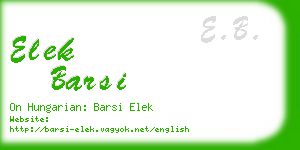 elek barsi business card